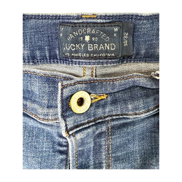 Lucky Brand 90s Midi Womens Bermuda 14/32 Raw Hem Distressed Hi-Rise Shorts - Picture 3 of 5